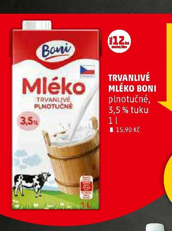 Trvanlivé mléko Boni
