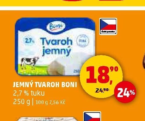 Jemný tvaroh Boni