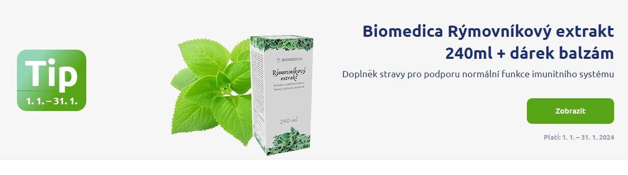 Biomedica Rýmovníkový extrakt 240ml + dárek balzám