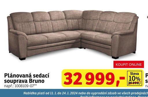 Plánovaná sedací souprava Bruno