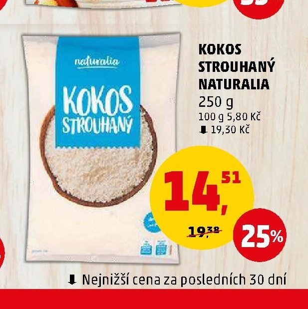 Kokos strouhaný Naturalia