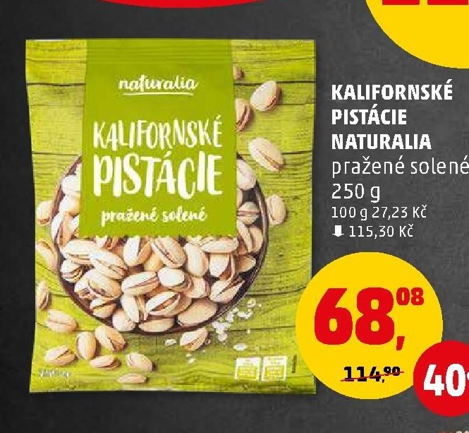 Kalifornské pistácie Naturalia 250 g