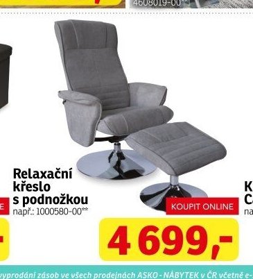 Relaxační křeslo s podnožkou