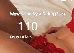 Wow! Kalhotky V-String (3 ks)