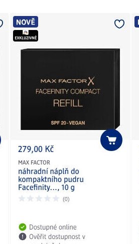 MAX FACTOR náhradní náplň do kompaktního pudru Facefinity..., 10 g