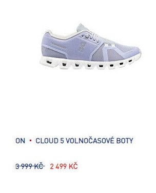 ON CLOUD 5 VOLNOČASOVÉ BOTY