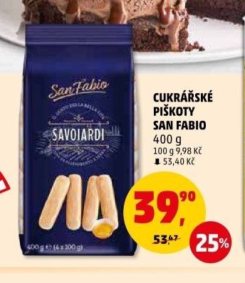 Cukrářské piškoty San Fabio