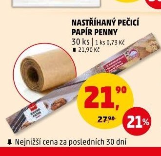Nastříhaný pečící papír Penny