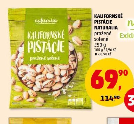 KALIFORNSKÉ PISTÁCIE NATURALIA pražené solené