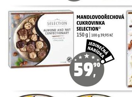 Mandlovoořechová cukrovinka Selection