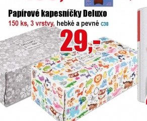 Papírové kapesníčky Deluxo 150 ks