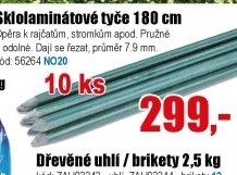 Sklolaminátové tyče 180 cm