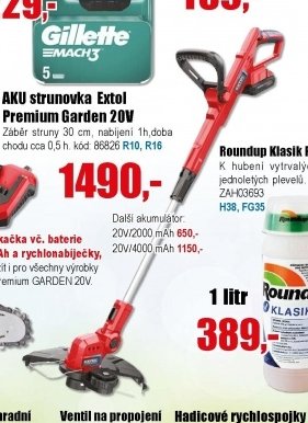AKU strunovka Extol Premium Garden 20V
