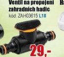 Ventil na propojení zahradních hadic