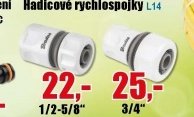 Hadicové rychlospojky 1/2-5/8 a 3/4