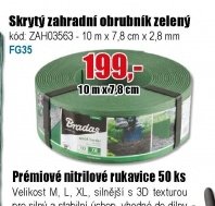 Skrytý zahradní obrubník zelený