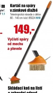 Kartáč na spáry v zámkové dlažbě