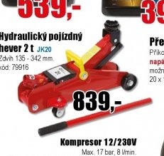 Hydraulický pojízdný hever 2 t