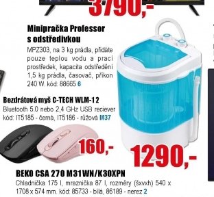 Minipračka Professor s odstředivkou