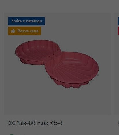 BIG Pískoviště mušle růžové