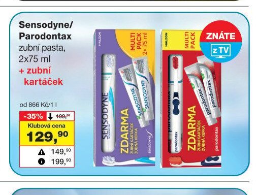 Sensodyne/Parodontax zubní pasta