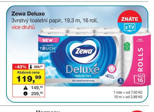 Zewa Deluxe toaletní papír