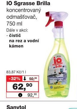IO Sgrasse Brilla koncentrovaný odmašťovač
