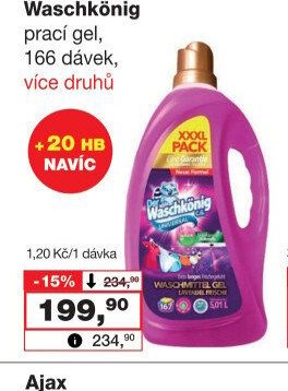 Waschkönig prací gel, 166 dávek