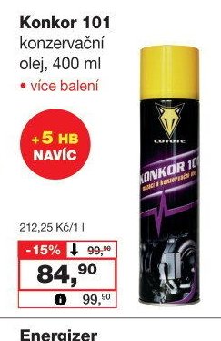 Konkor 101 konzervační olej, 400 ml