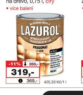 LAZUROL Pragomat C1038 nitrocelulózový lak