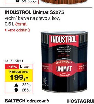 INDUSTROL Unimat S2075 vrchní barva