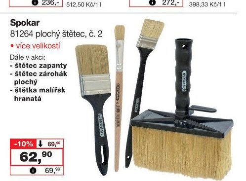Spokar 81264 plochý štětec