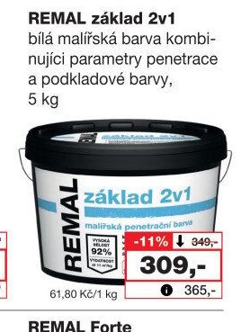 REMAL základ 2v1 bílá malířská barva