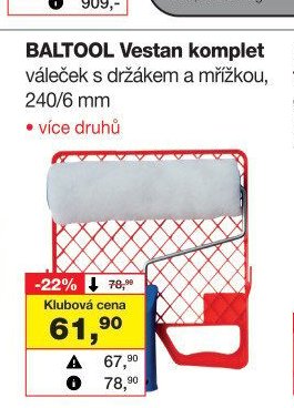 BALTOOL Vestan komplet váleček s držákem a mřížkou