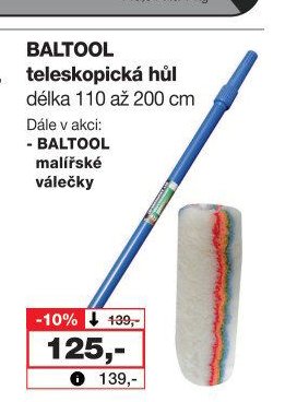 BALTOOL teleskopická hůl, délka 110 až 200 cm