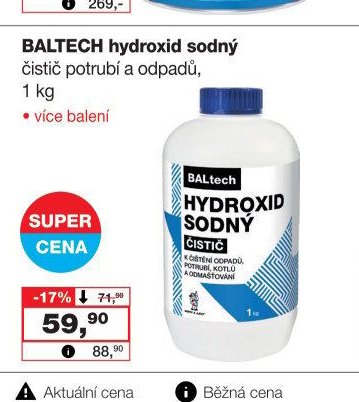 BALTECH hydroxid sodný čistič, 1 kg