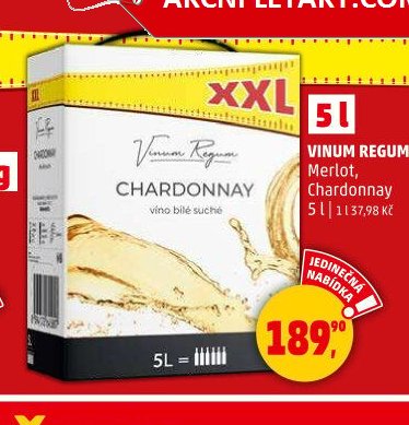 Vinum Regum Merlot, Chardonnay 5 l