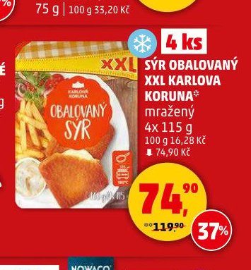 SÝR OBALOVANÝ XXL KARLOVA KORUNA