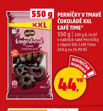 PERNÍČKY V TMAVÉ ČOKOLÁDĚ XXL CAFÉ TIME