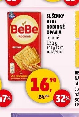 SUŠENKY BEBE RODINNÉ OPAVIA jemné