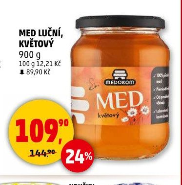 MED LUČNÍ, KVĚTOVÝ 900 g