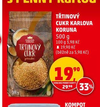 TŘTINOVÝ CUKR KARLOVA KORUNA 500 g