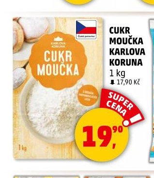 CUKR MOUČKA KARLOVA KORUNA 1 kg