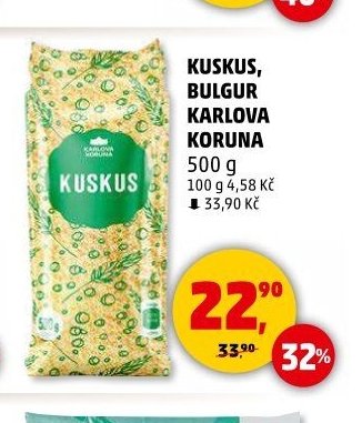 KUSKUS, BULGUR KARLOVA KORUNA