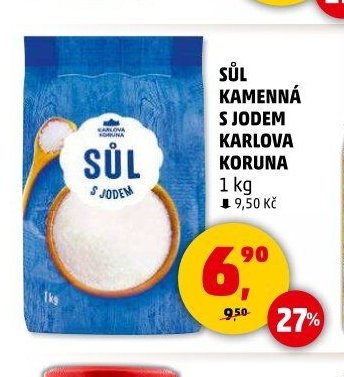 SŮL KAMENNÁ S JODEM KARLOVA KORUNA