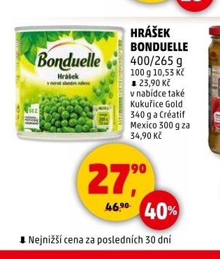 HRÁŠEK BONDUELLE