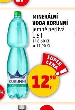 MINERÁLNÍ VODA KORUNNÍ jemně perlivá