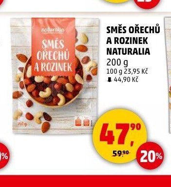 SMĚS OŘECHŮ A ROZINEK NATURALIA 200 g