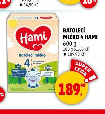 BATOLECÍ MLÉKO 4 HAMI 600 g