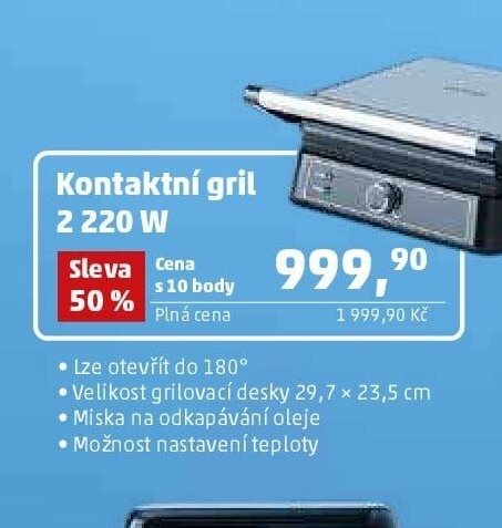 Kontaktní gril 2 220 W
